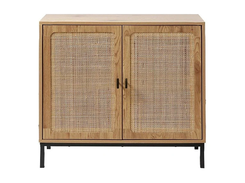Sideboard 2 Türen aus natürlichem Rattan B80 cm - JAYA