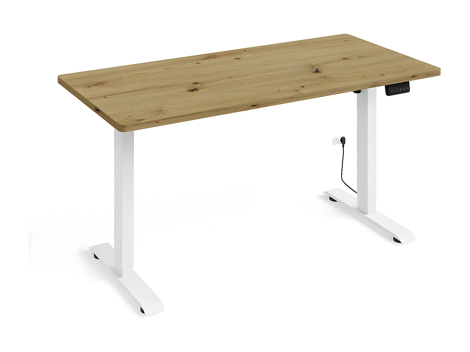 Scrivania Ergo marrone e bianco 73-120cm