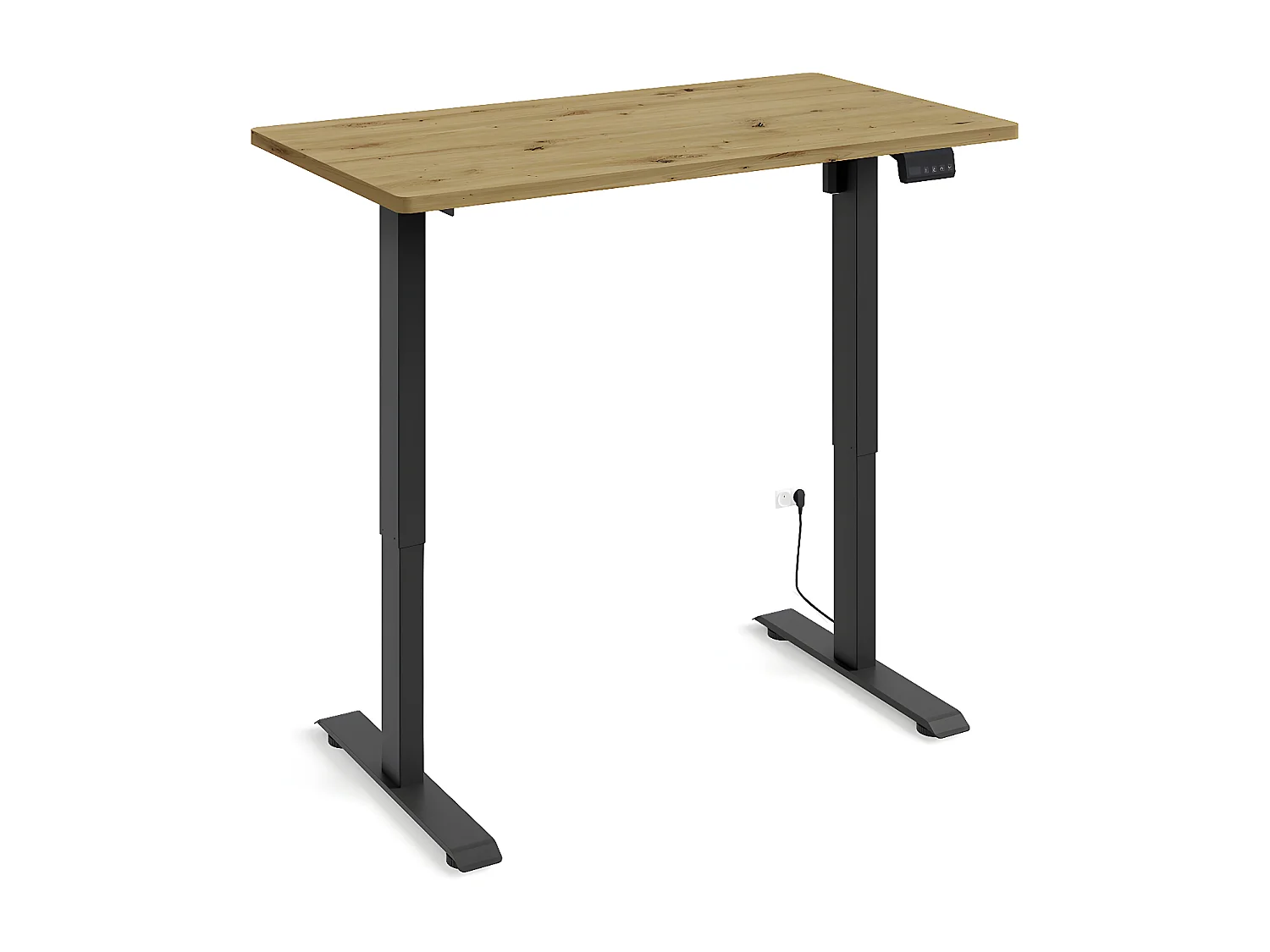 Escritorio eléctrico 120 cm Ergo Madera y Negro