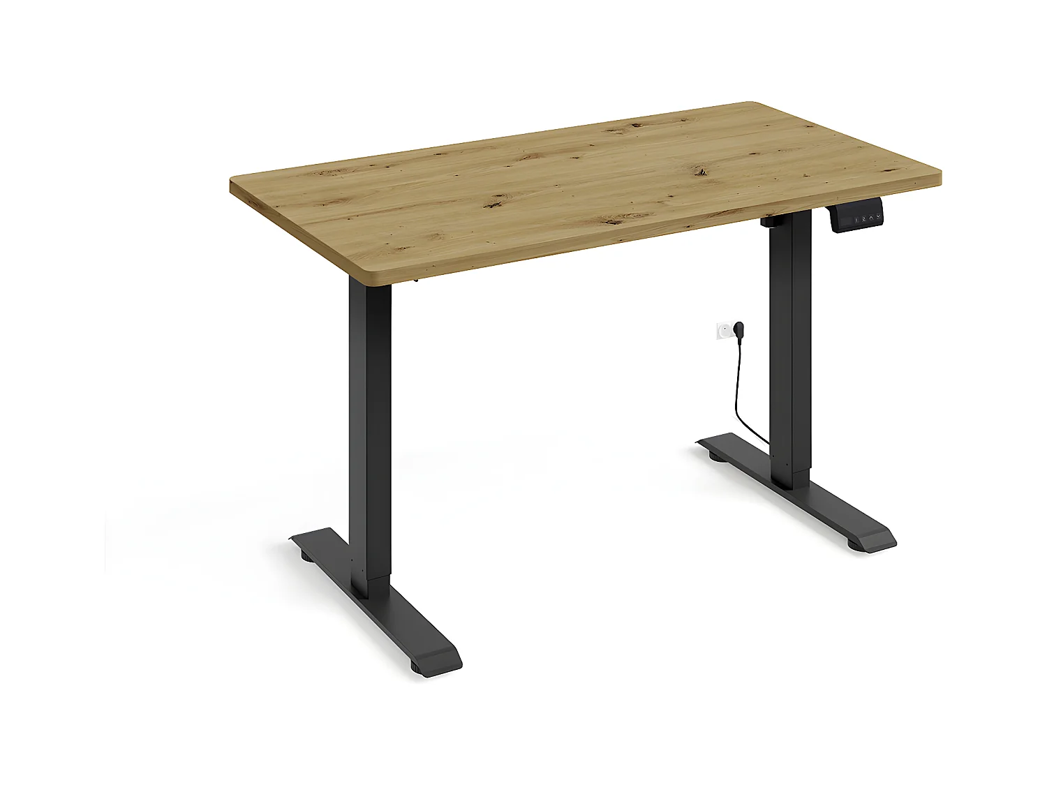 Bureau électrique 120 cm Ergo Bois et Noir