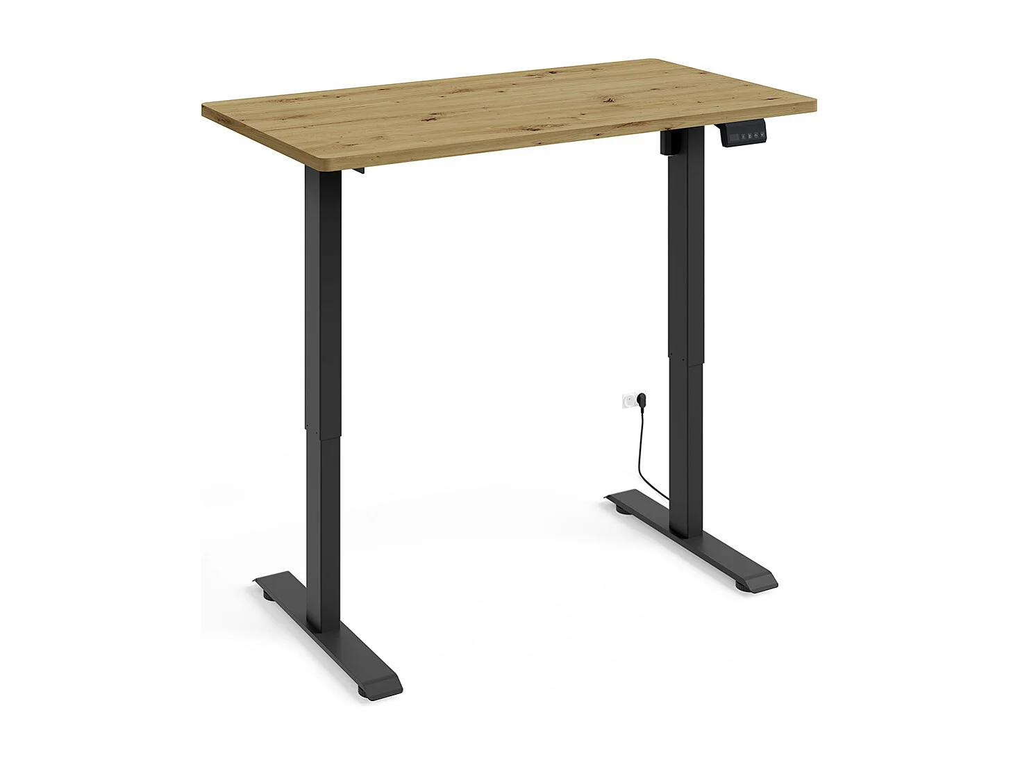 Bureau électrique 120 cm Ergo Bois et Noir