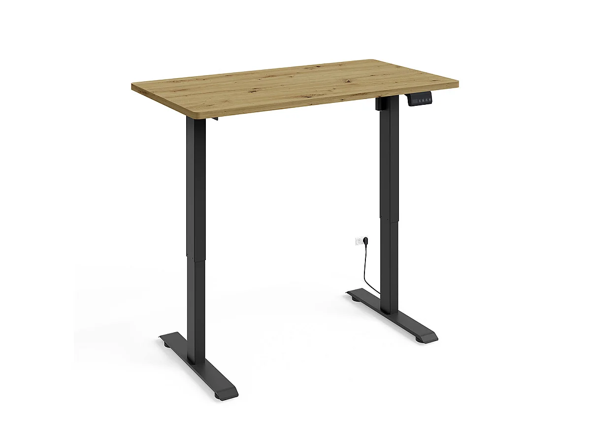 Elektrisk skrivebord 120 cm Ergo Træ og Sort