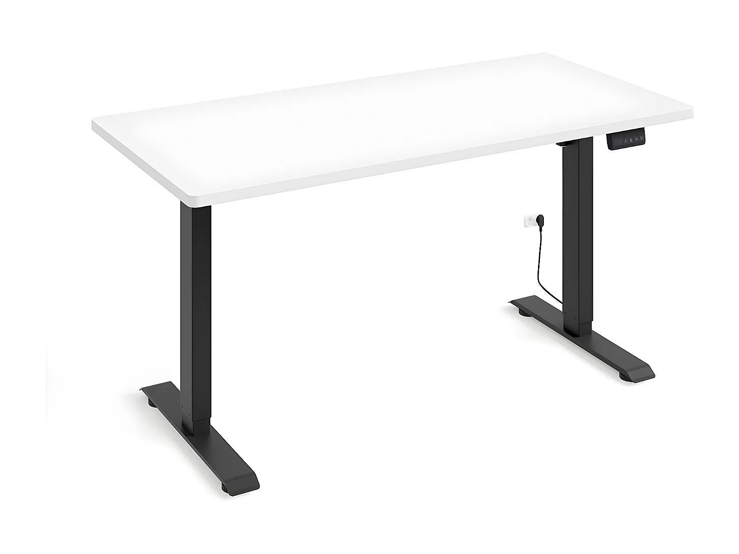 Bureau électrique 140 cm Ergo Blanc et Noir