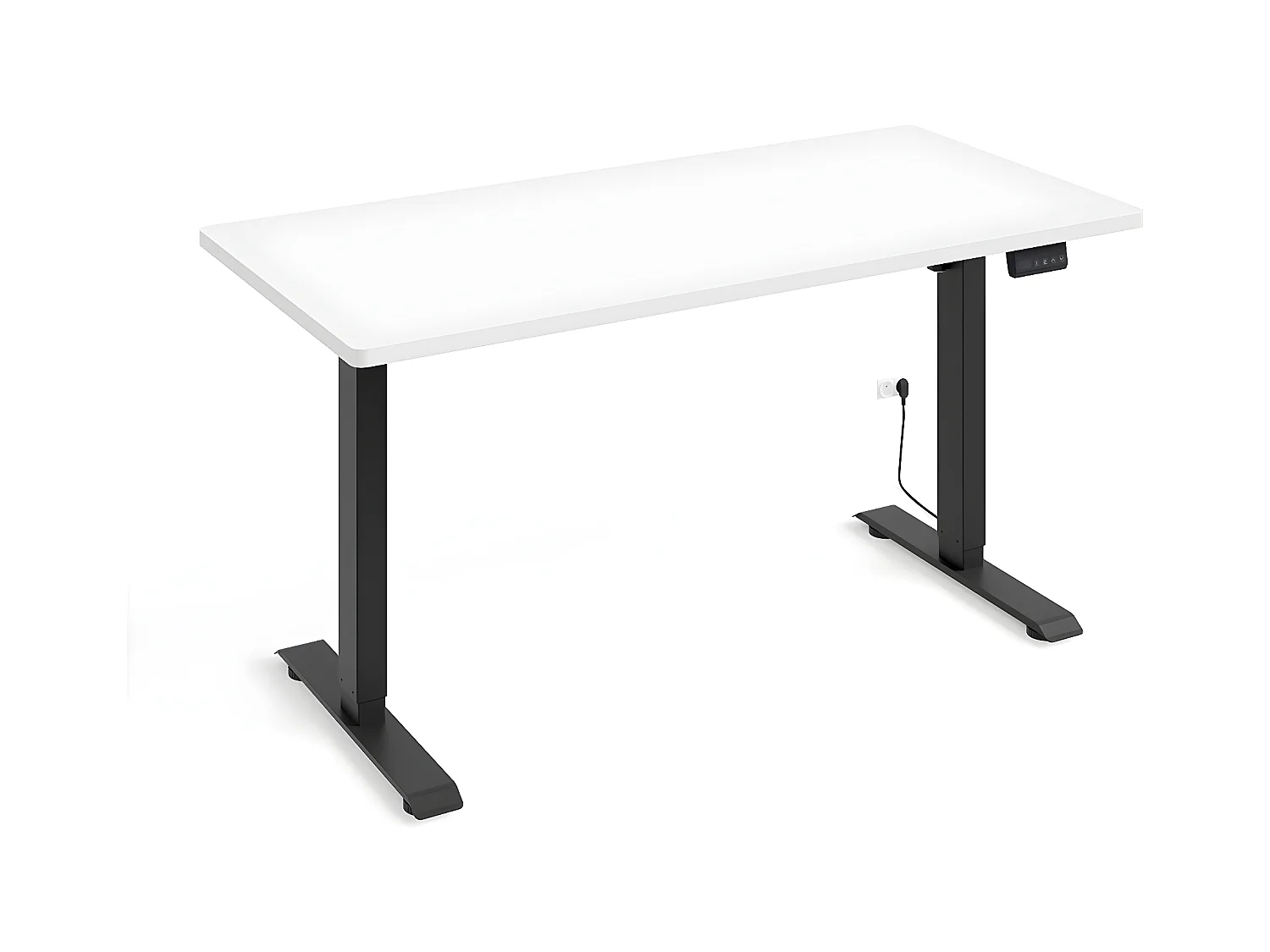 Bureau électrique 140 cm Ergo Blanc et Noir