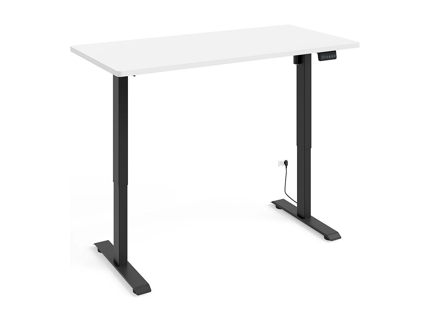 Elektrisk skrivebord 140 cm Ergo Hvid og Sort