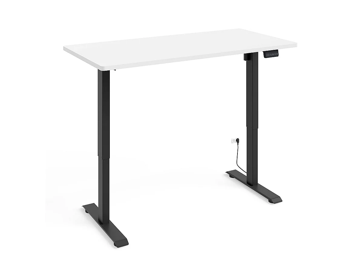 Elektrisk skrivebord 140 cm Ergo Hvid og Sort