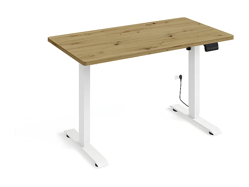 Scrivania Ergo marrone e bianco 73-120cm