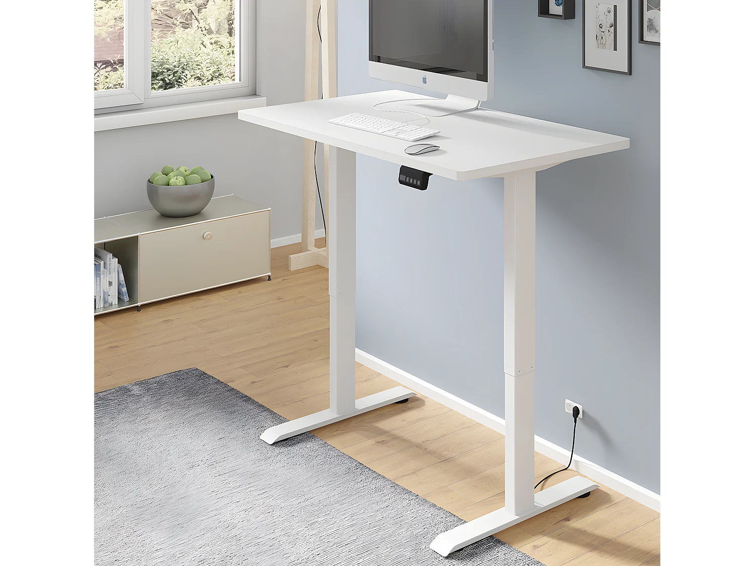 Bureau électrique 120 cm Ergo Blanc