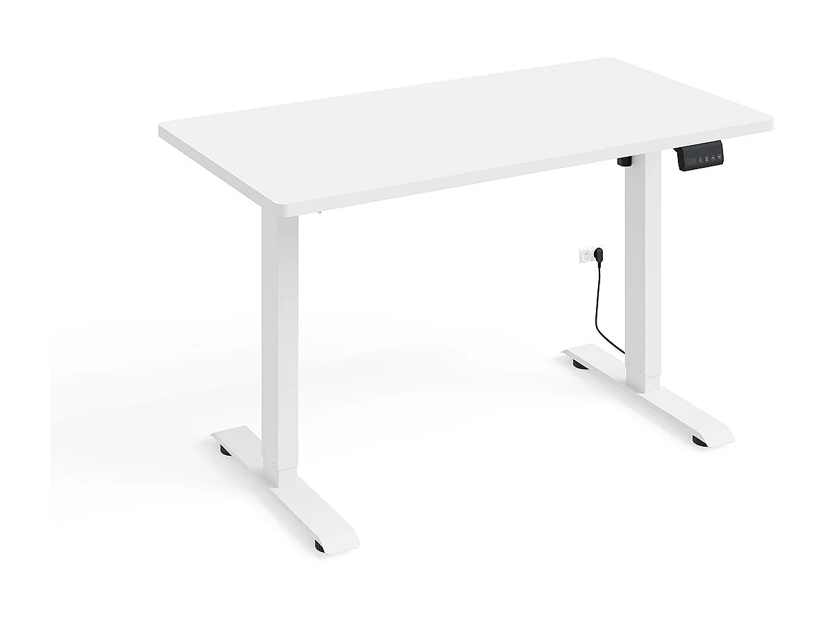Elektrisk skrivebord 120 cm Ergo Hvid
