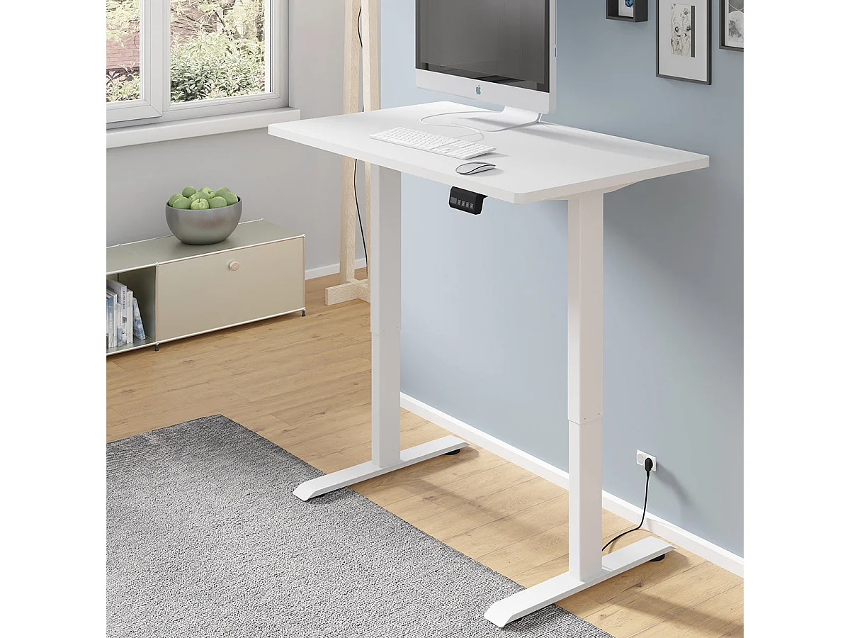 Bureau électrique 120 cm Ergo Blanc