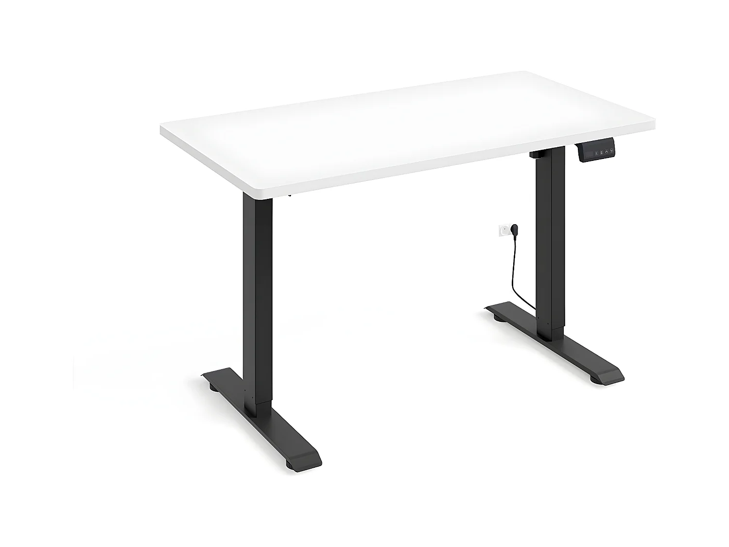 Bureau électrique 120 cm Ergo Blanc et Noir