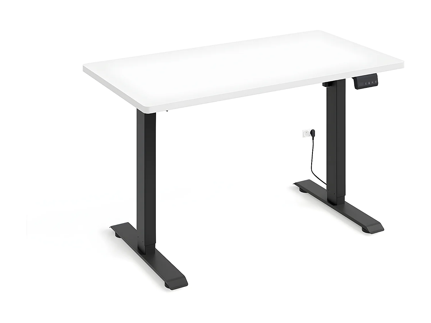 Bureau électrique 120 cm Ergo Blanc et Noir