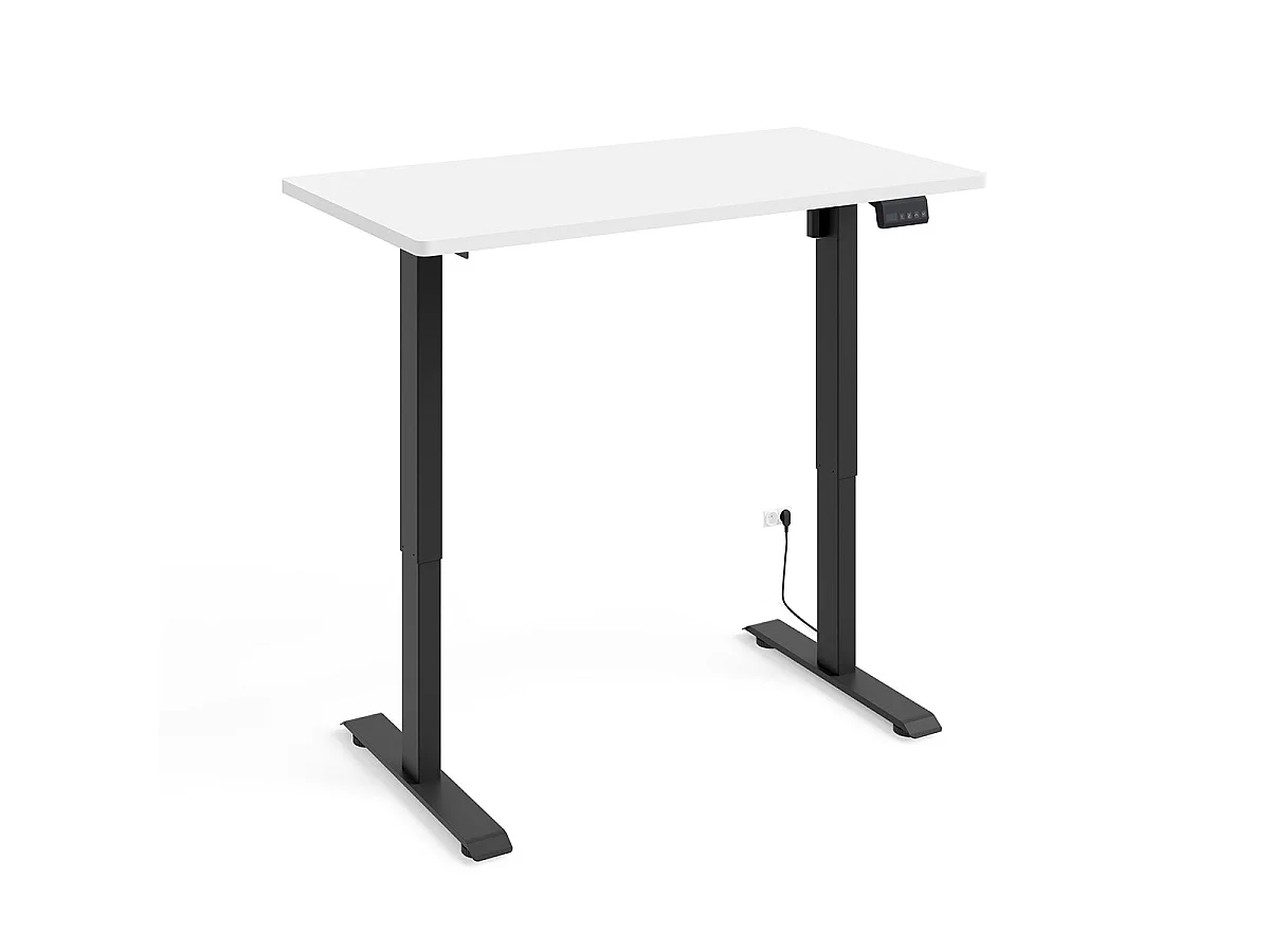 Elektrisk skrivebord 120 cm Ergo Hvid og Sort