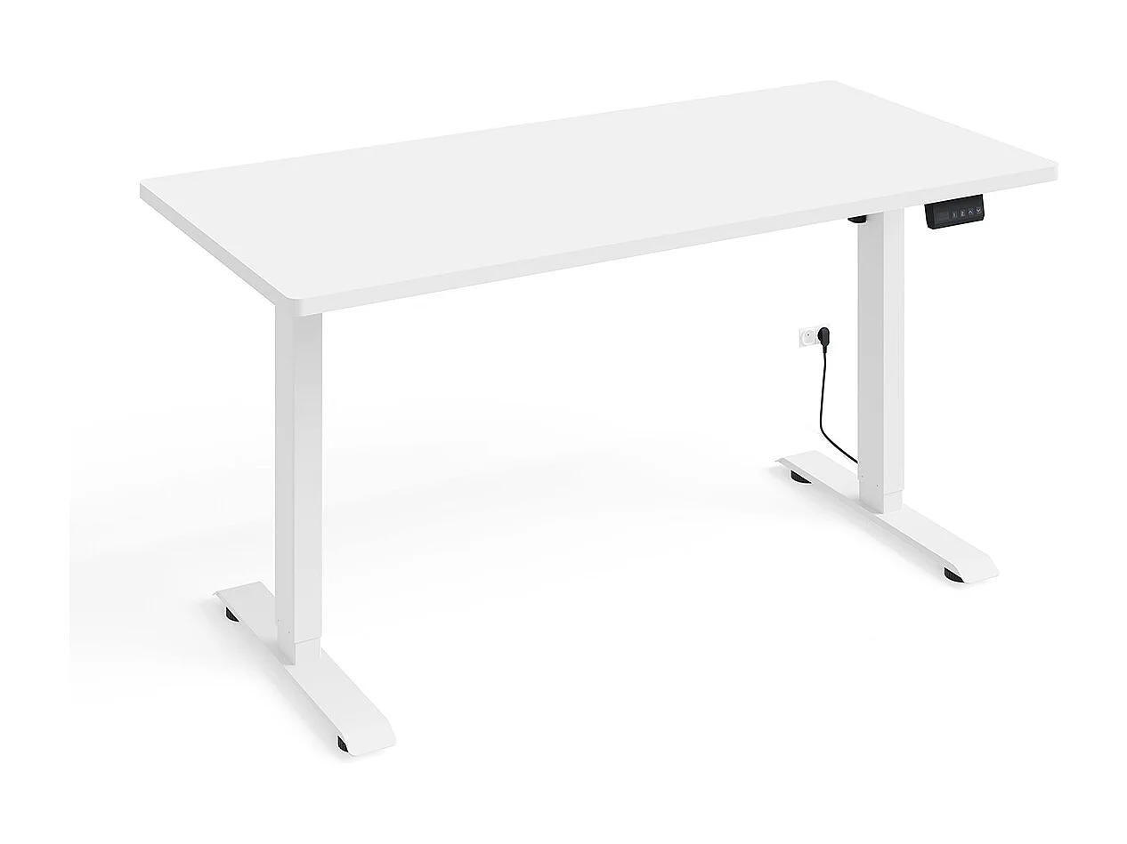 Elektrisk skrivebord 140 cm Ergo Hvid