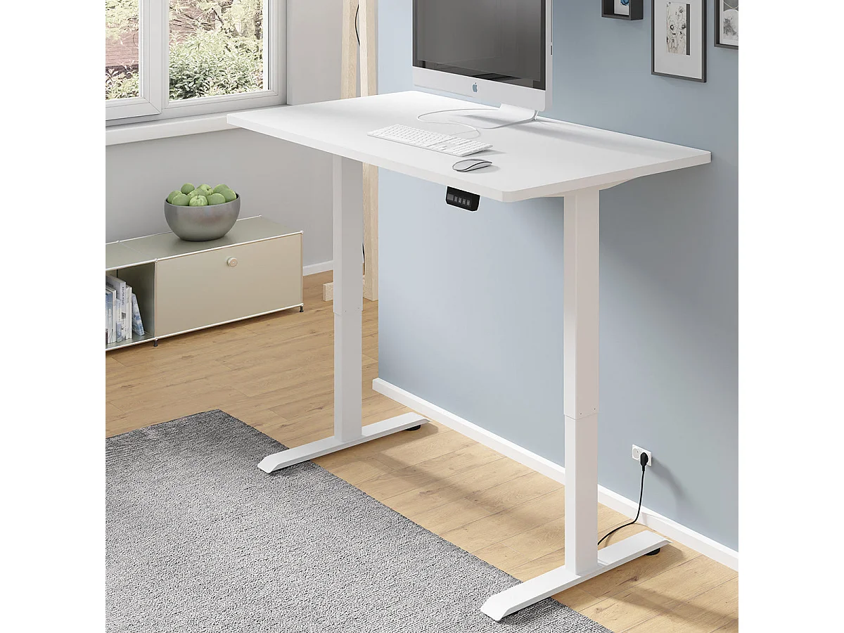 Bureau électrique 140 cm Ergo Blanc