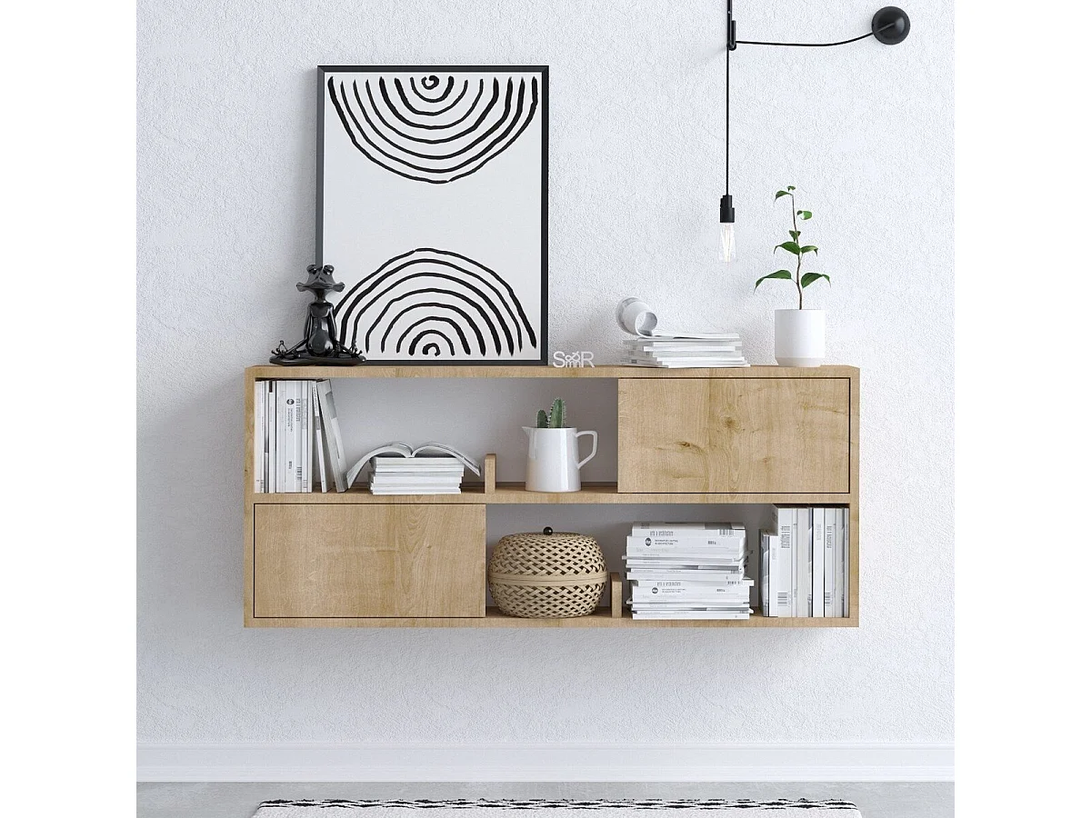 Aparador em Carvalho – 120 x 50 x 22 cm – Carvalho – Painéis de Partículas Revestidos a Melamina