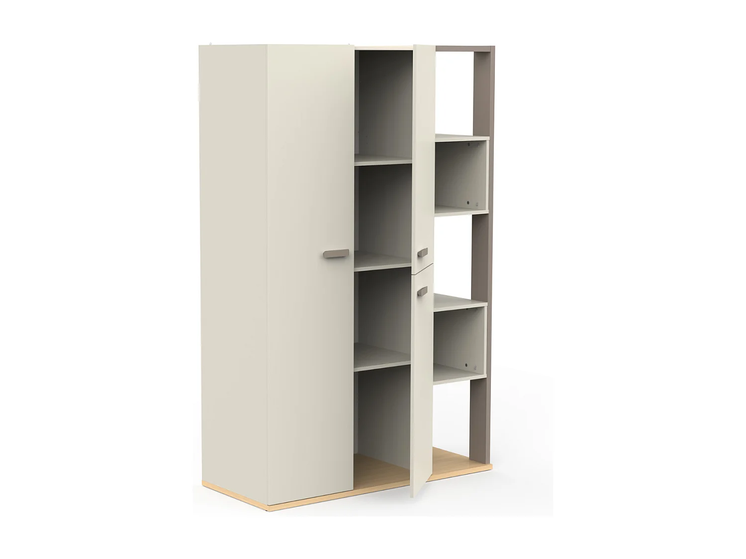 Armario con 3 puertas abatibles y 5 compartimentos L119,7 cm - CAMILLIA