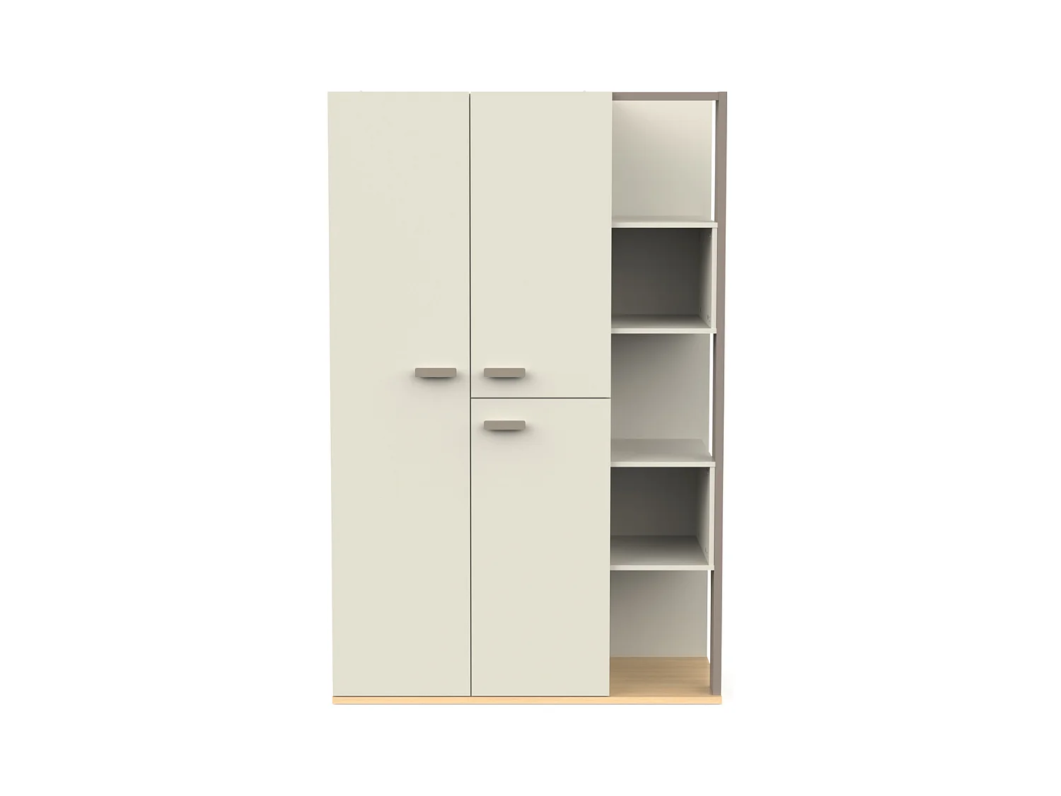 Armoire 3 portes ouvrantes et 5 niches L119,7 cm - CAMILLIA
