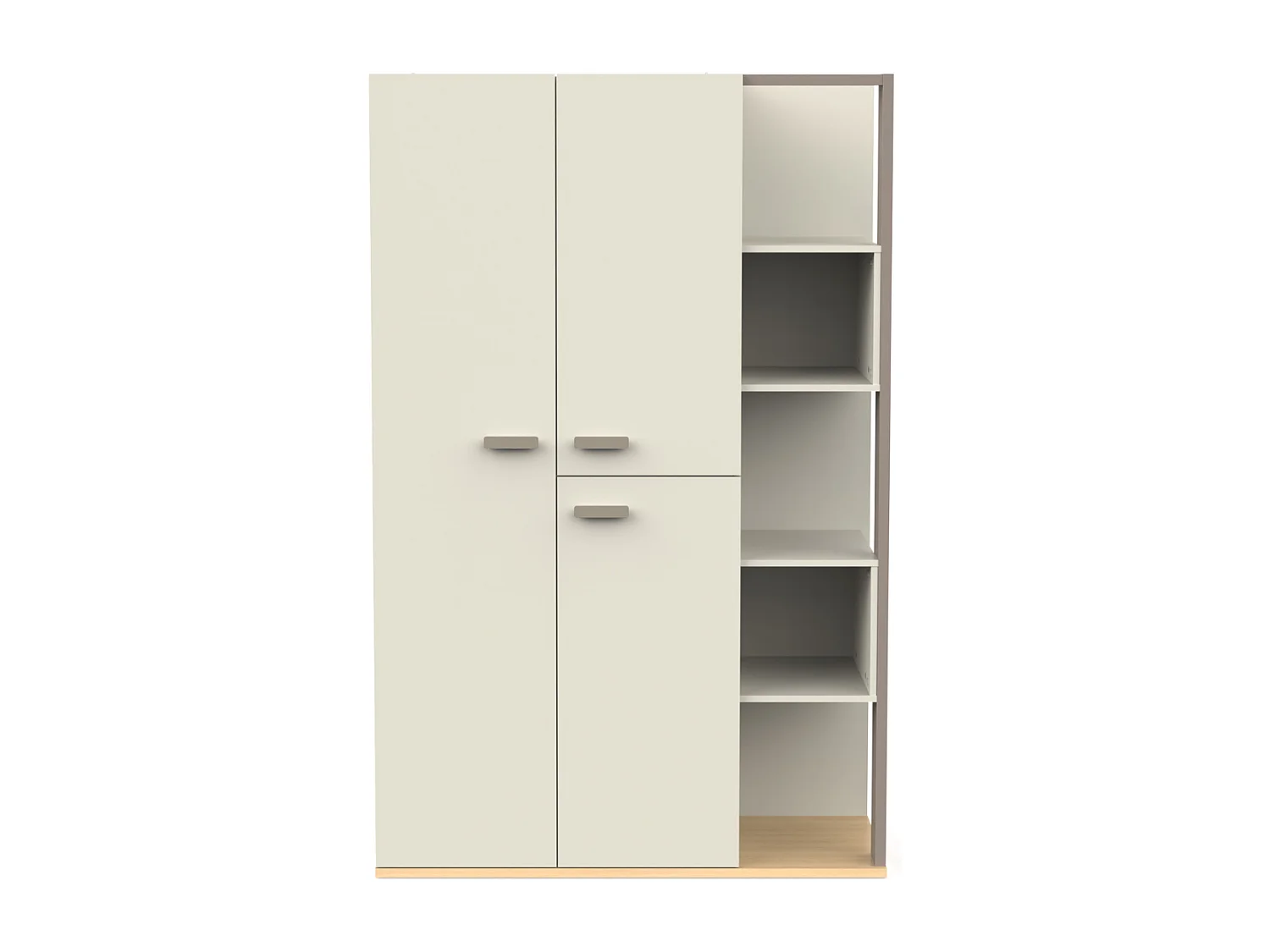 Armario con 3 puertas abatibles y 5 compartimentos L119,7 cm - CAMILLIA