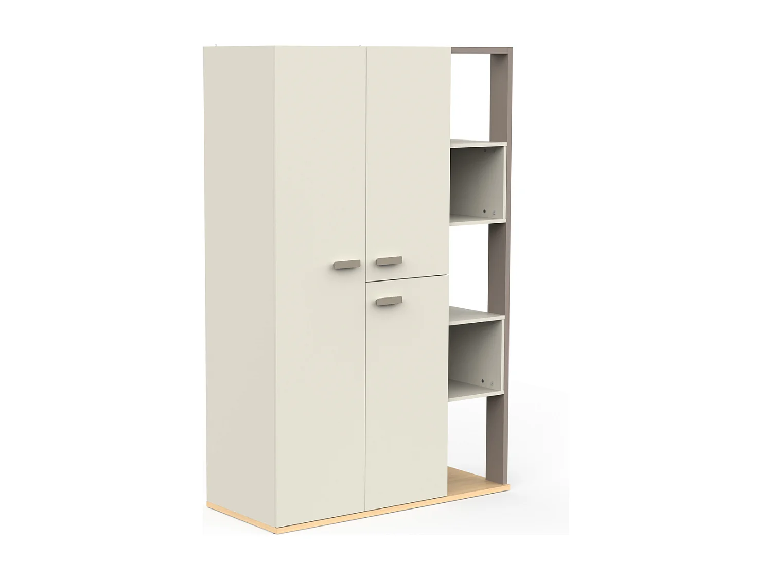 Armario con 3 puertas abatibles y 5 compartimentos L119,7 cm - CAMILLIA