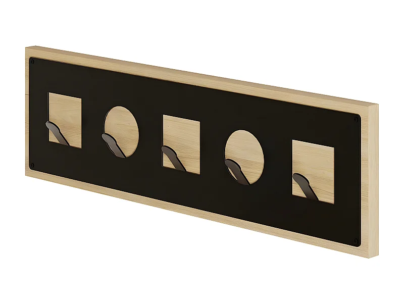 Appendiabiti da parete decorato in legno di rovere L54,4 cm - ICON