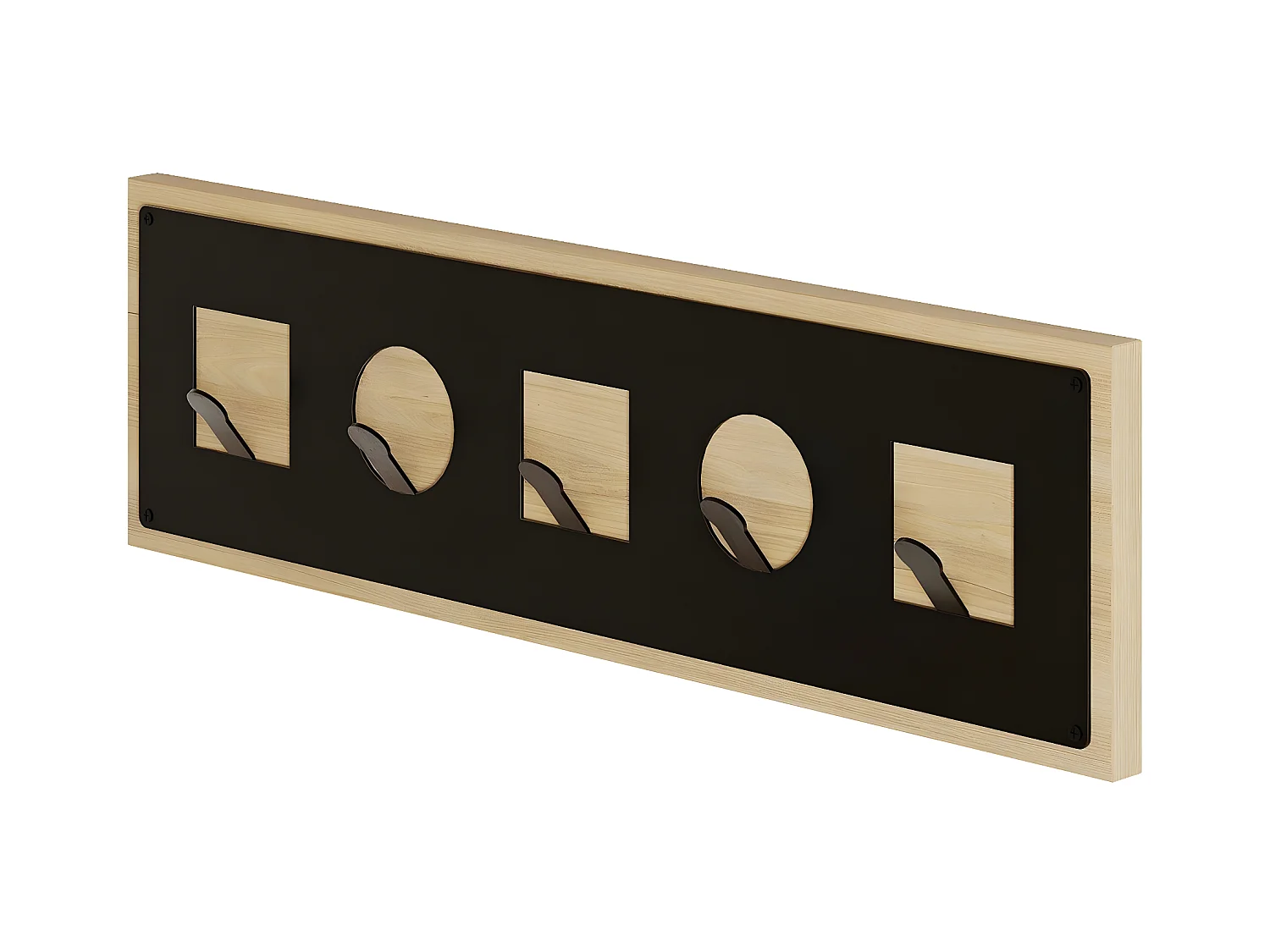 Porte manteaux suspendu décor bois chêne L54,4 cm - ICON