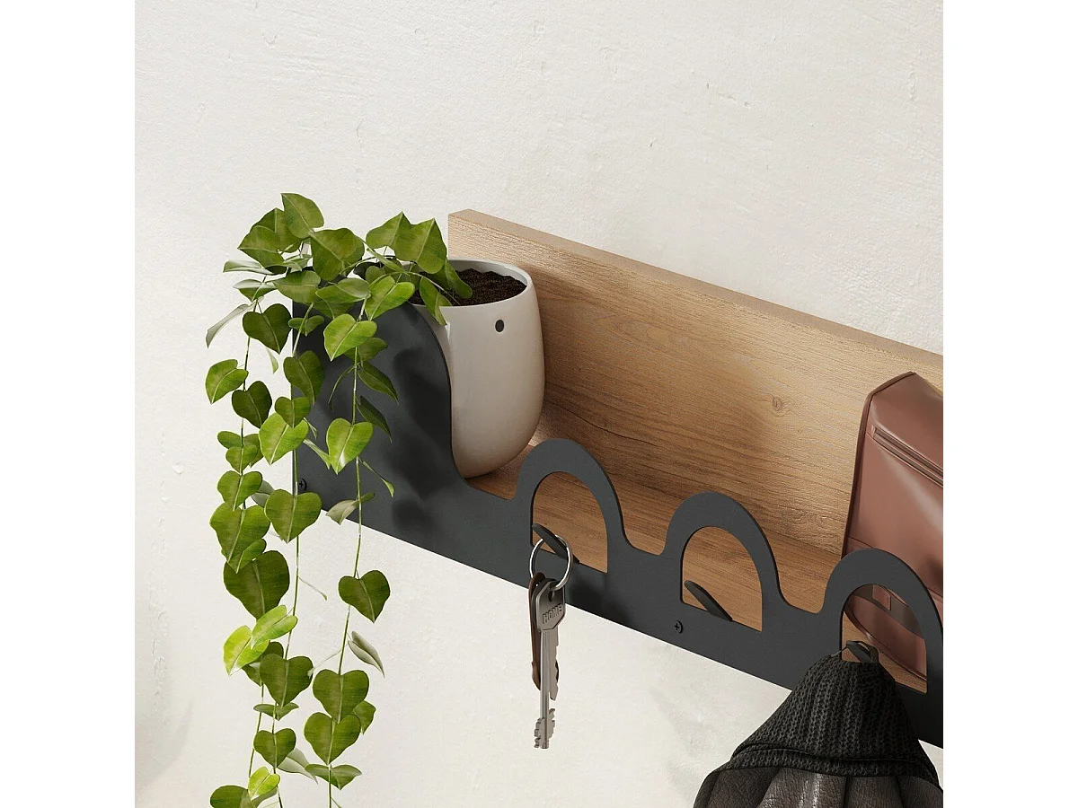 Hängender Garderobenständer Dekor Eiche B63 cm – LIORA HANGER