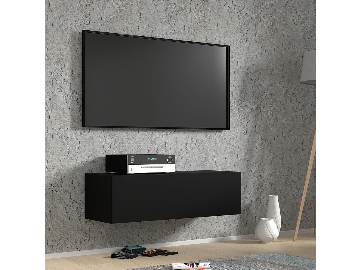 Móvel TV 1 porta Bali preto mate 100cm