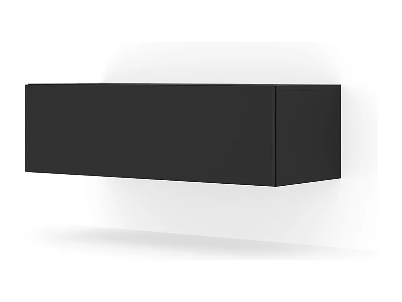 Meuble TV mural 1 porte 100 cm Bali Noir