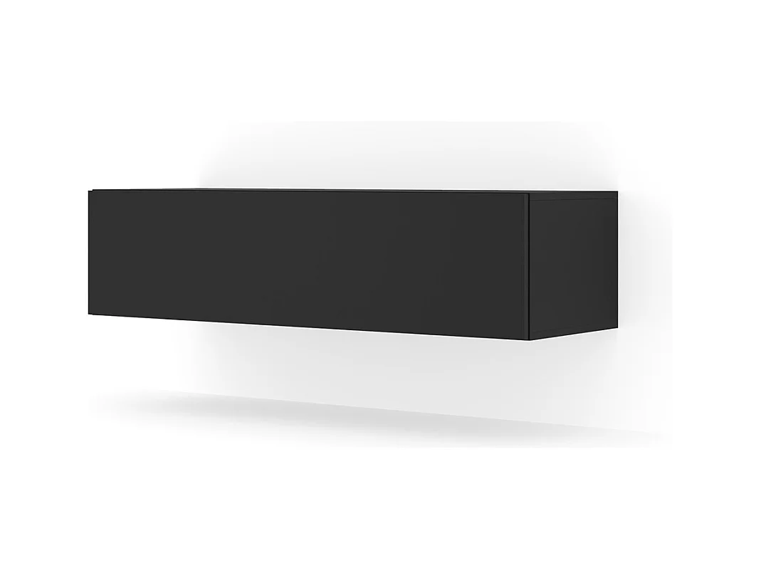 TV-element 1-deurs wandmontage 120 cm Bali Zwart