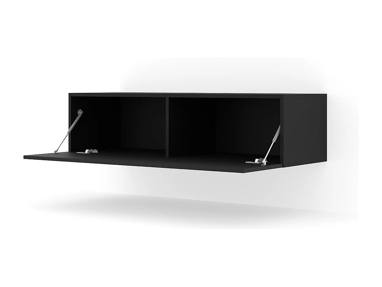 Móvel TV 1 porta Bali preto mate 120cm