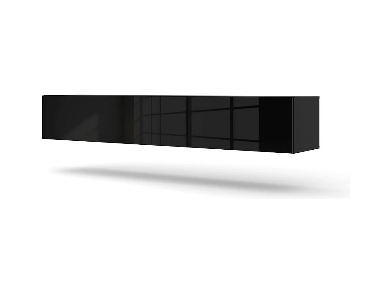 Bali 2-deurs wand TV-meubel 180 cm Hoogglans Zwart