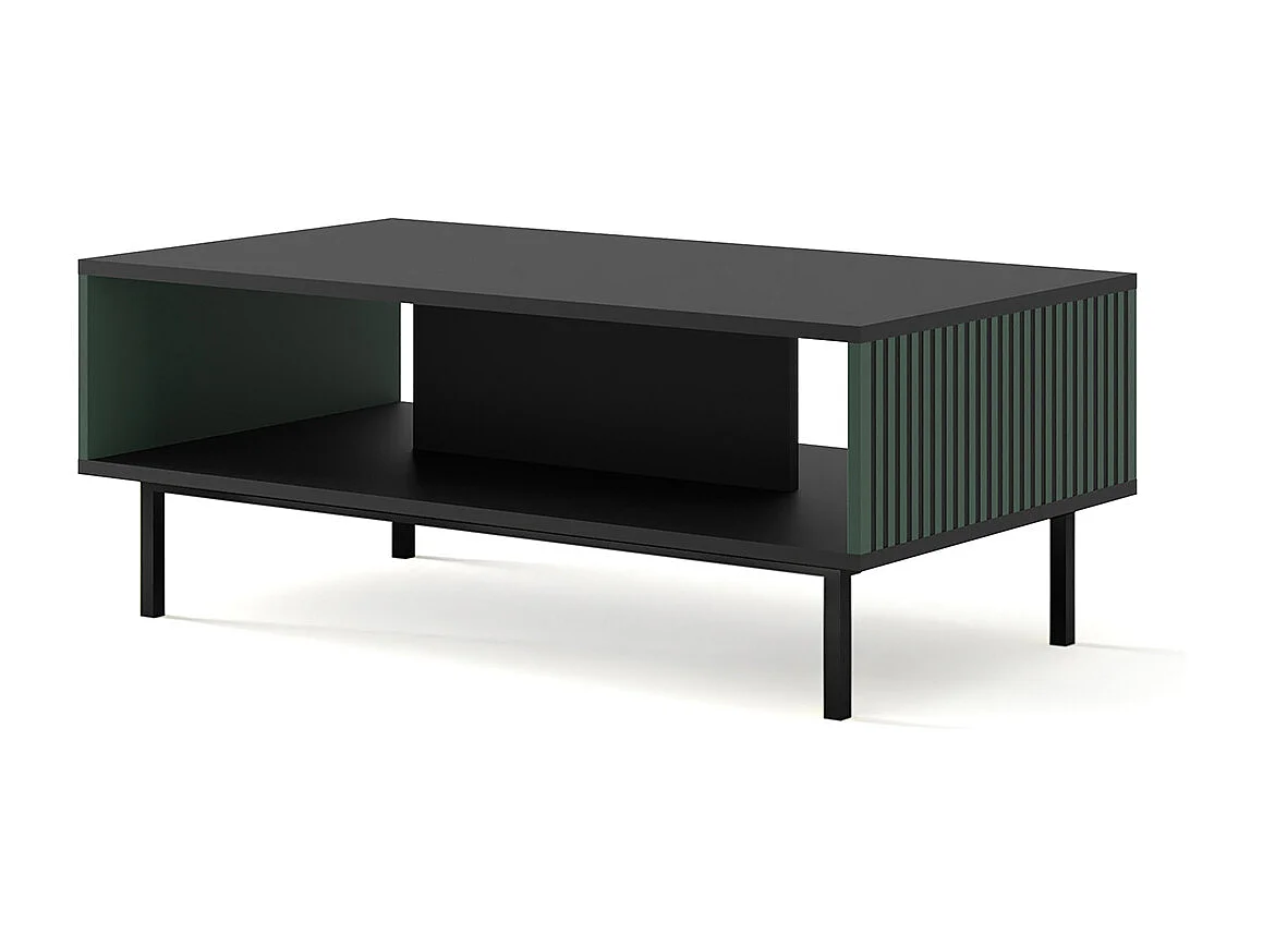 Table basse 90 cm Philaé Vert et Noir