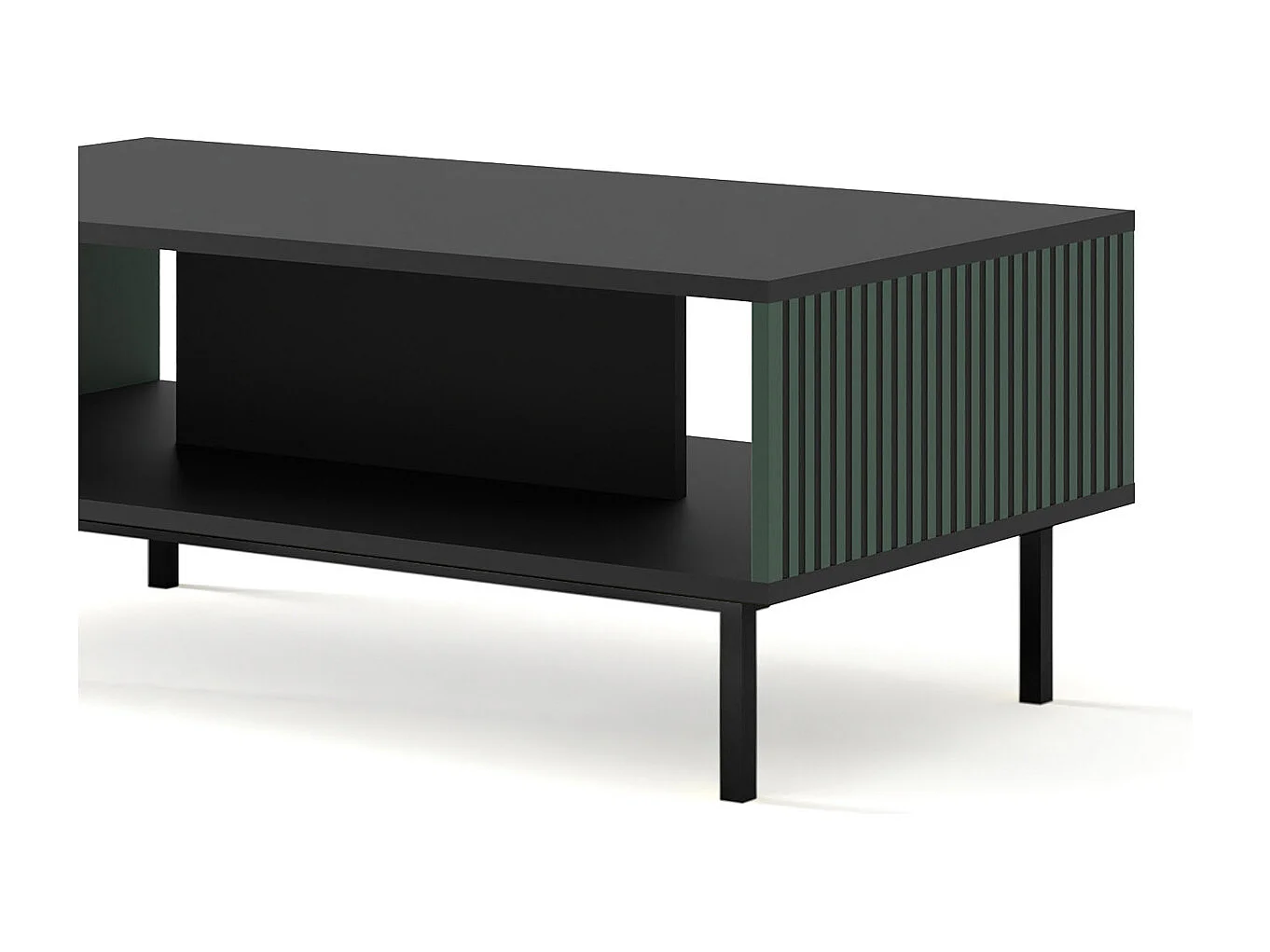 Table basse 90 cm Philaé Vert et Noir