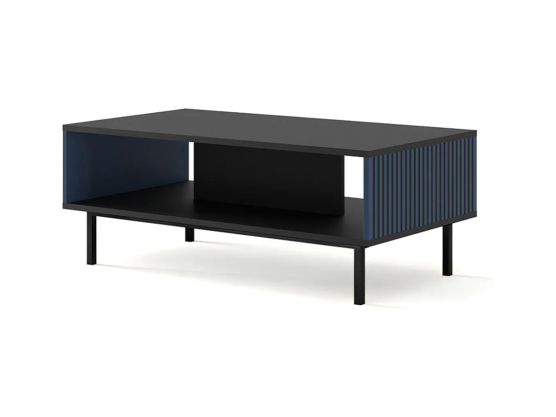 Table basse 90 cm Philaé Bleu et Noir