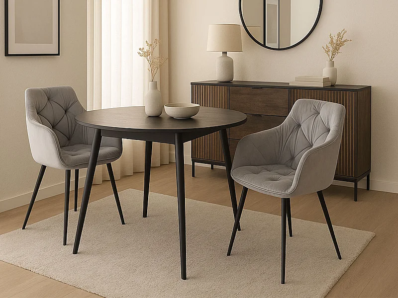 Conjunto 2 Cadeirões Rest em Veludo (Cinza)