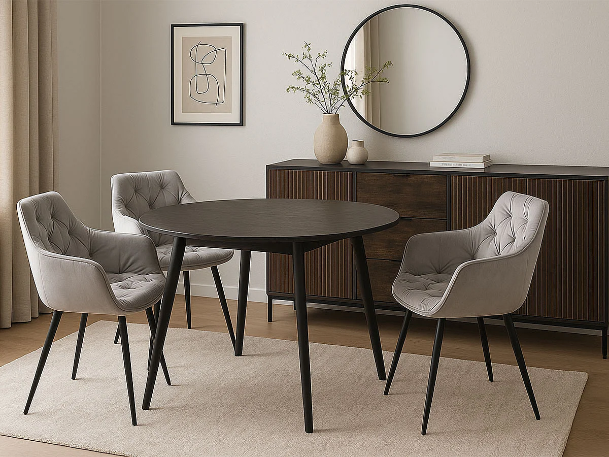 Conjunto 2 Cadeirões Rest em Veludo (Cinza)