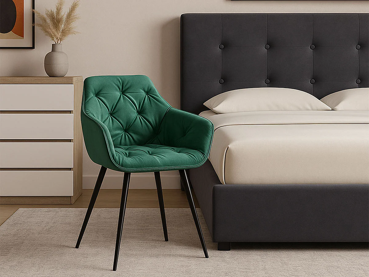 Conjunto 2 Cadeirões Rest em Veludo (Verde)