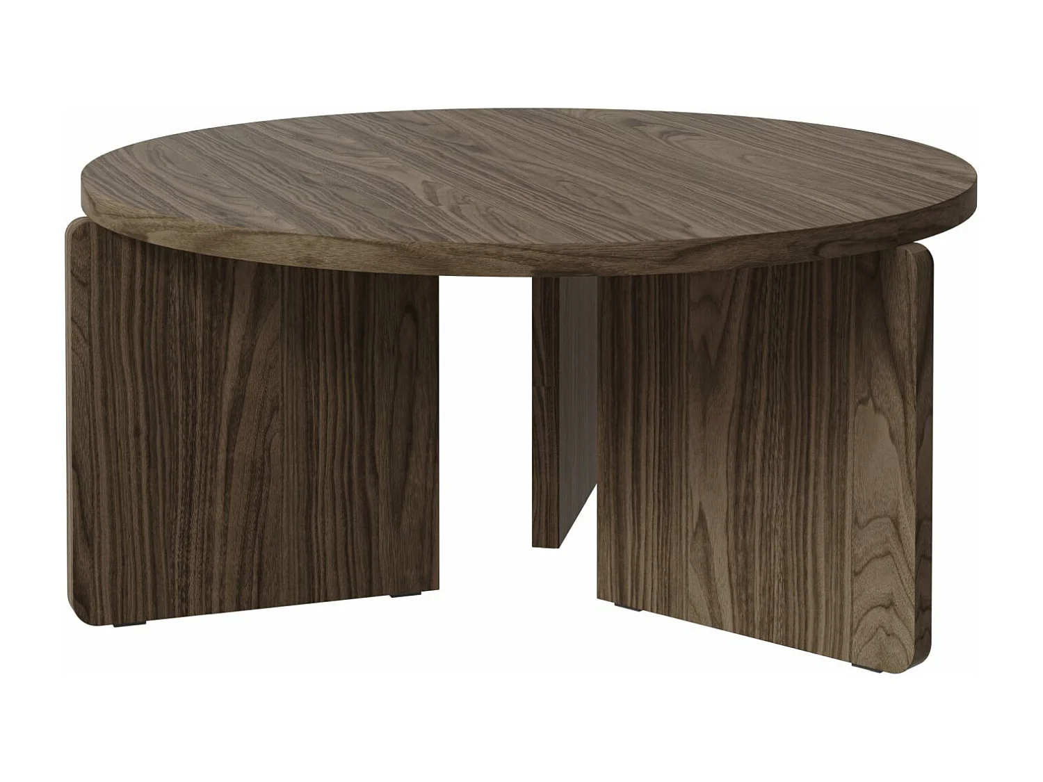 Couchtisch - 85 cm - Holzoptik Nussbaum Wisconsin - PREFFINES