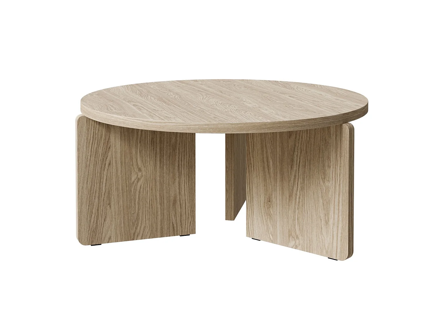 Couchtisch - 85 cm - Holzoptik Eiche - PREFFINES