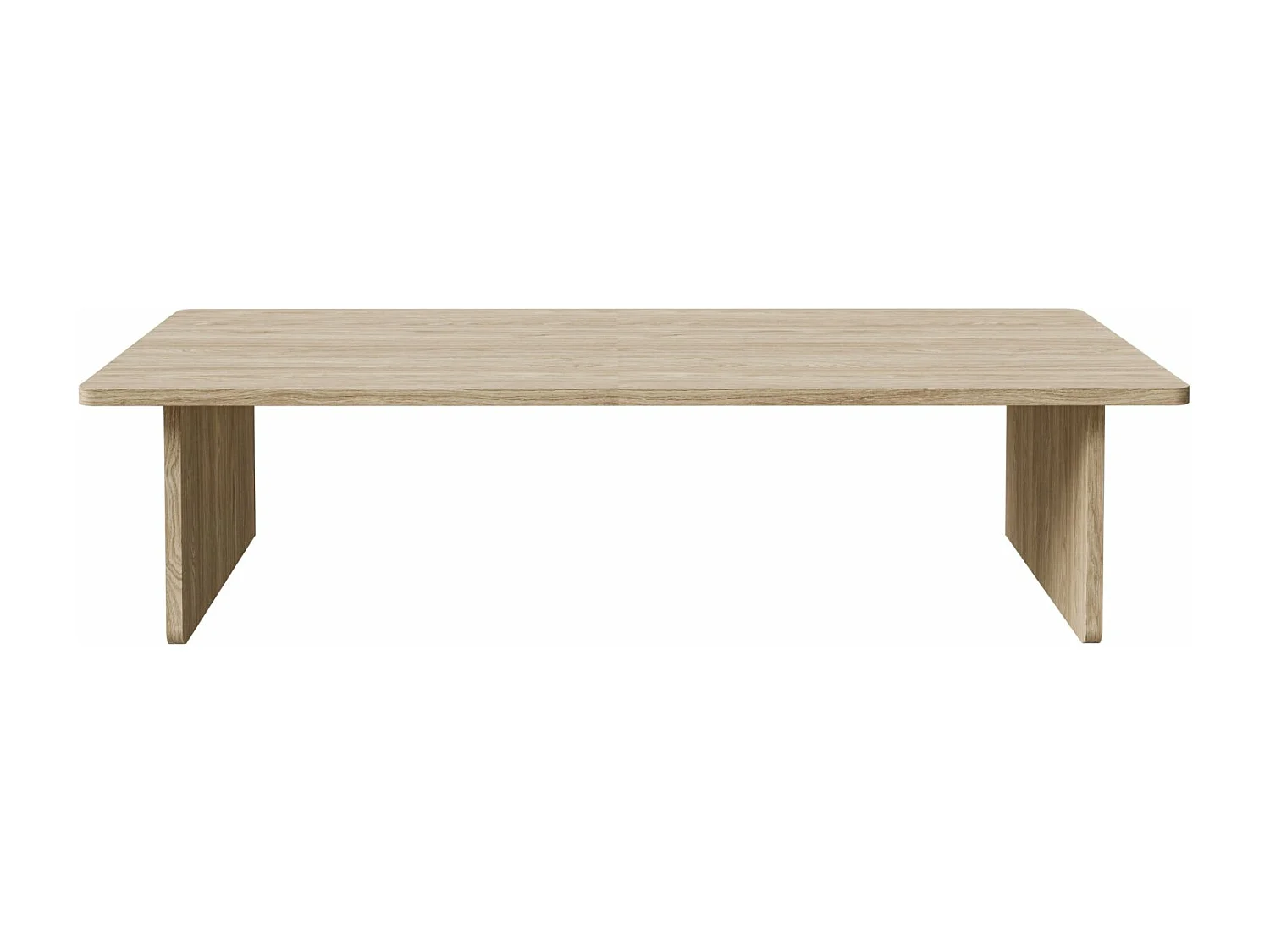 Set de 2 tables basses - 140x90 / 90x55 cm - aspect bois clair - USALO