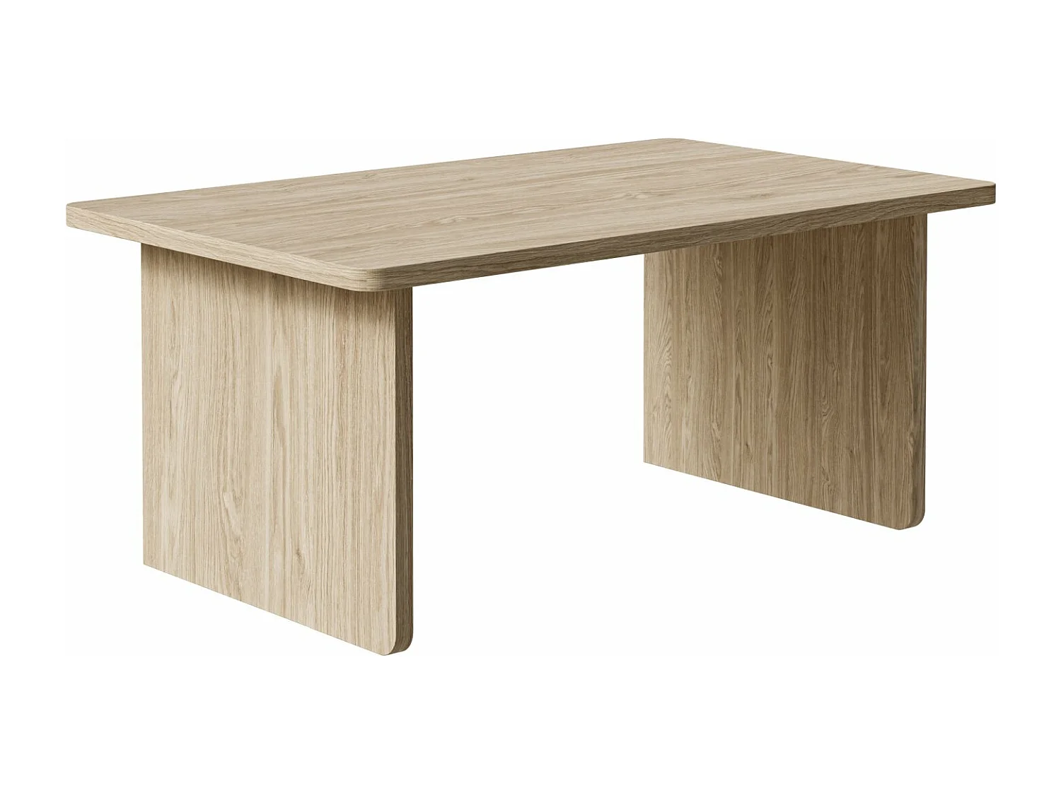 Set de 2 tables basses - 140x90 / 90x55 cm - aspect bois clair - USALO