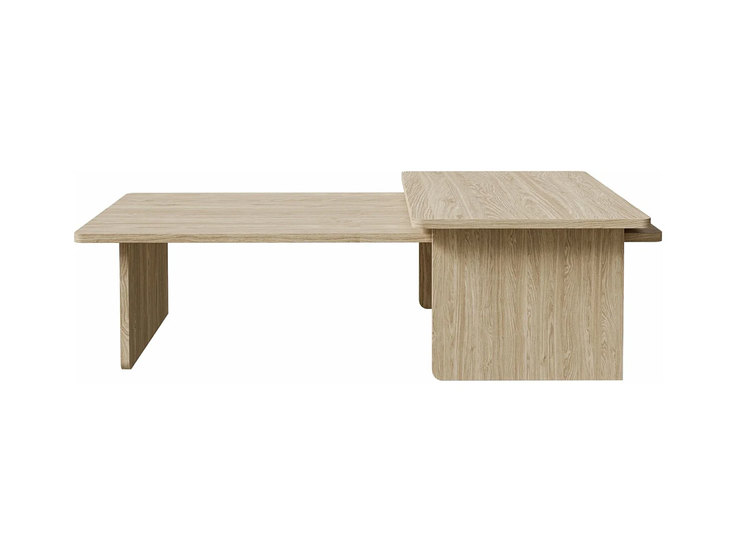 Couchtisch 2er-Set - 140x90 / 90x55 cm - Holzoptik Eiche - USALO