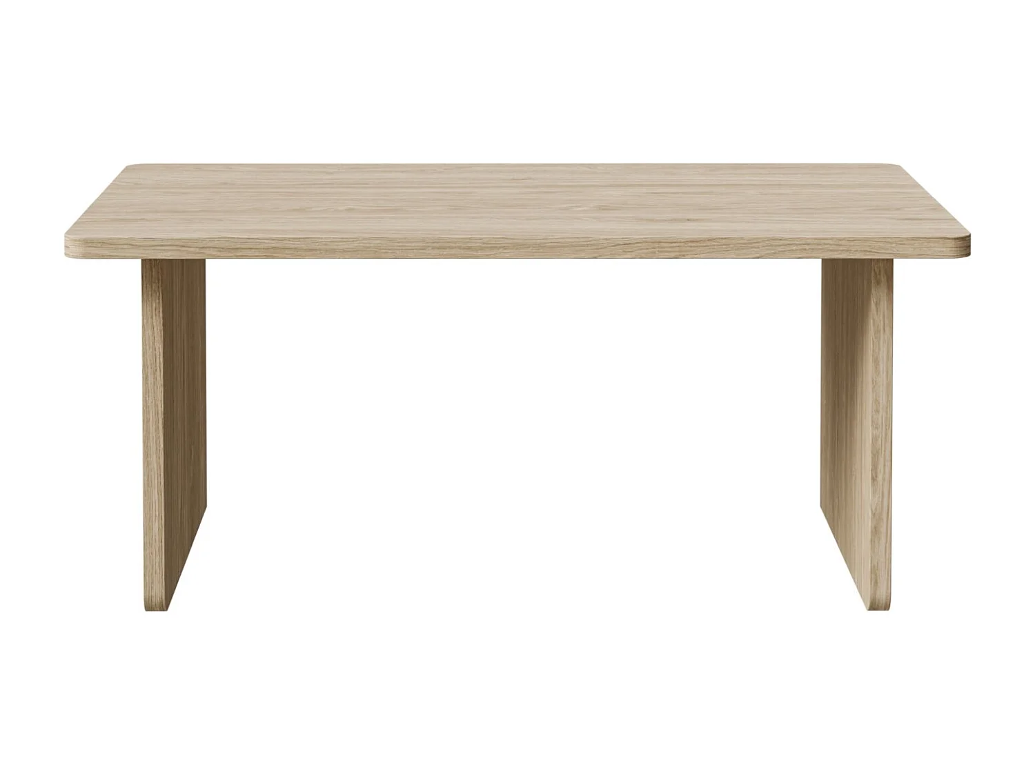 Set de 2 tables basses - 140x90 / 90x55 cm - aspect bois clair - USALO