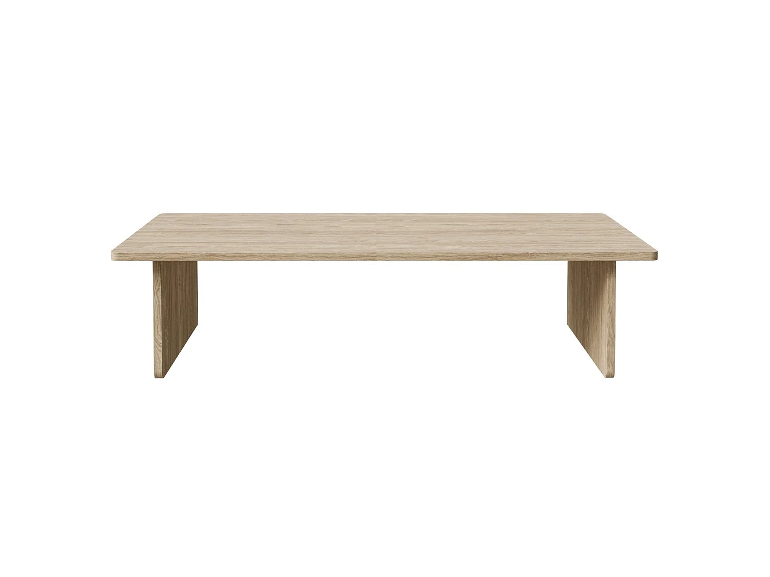 Set de 2 tables basses - 140x90 / 90x55 cm - aspect bois clair - USALO