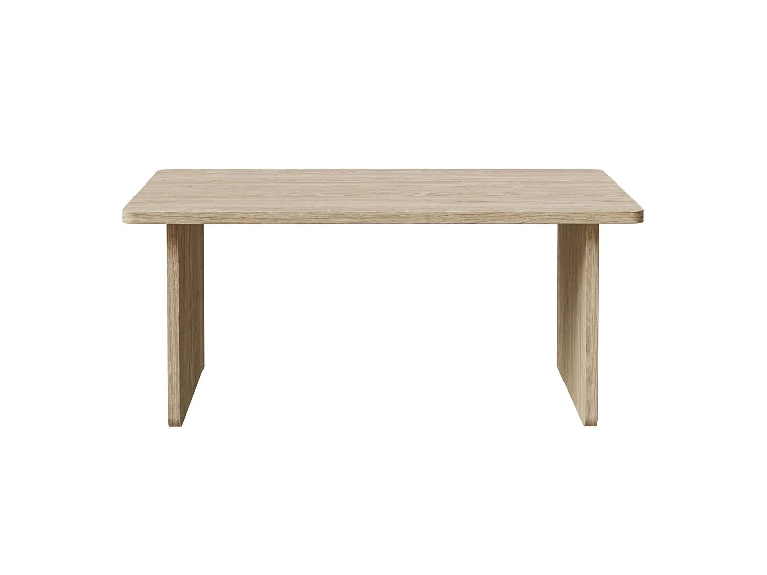Set de 2 tables basses - 140x90 / 90x55 cm - aspect bois clair - USALO