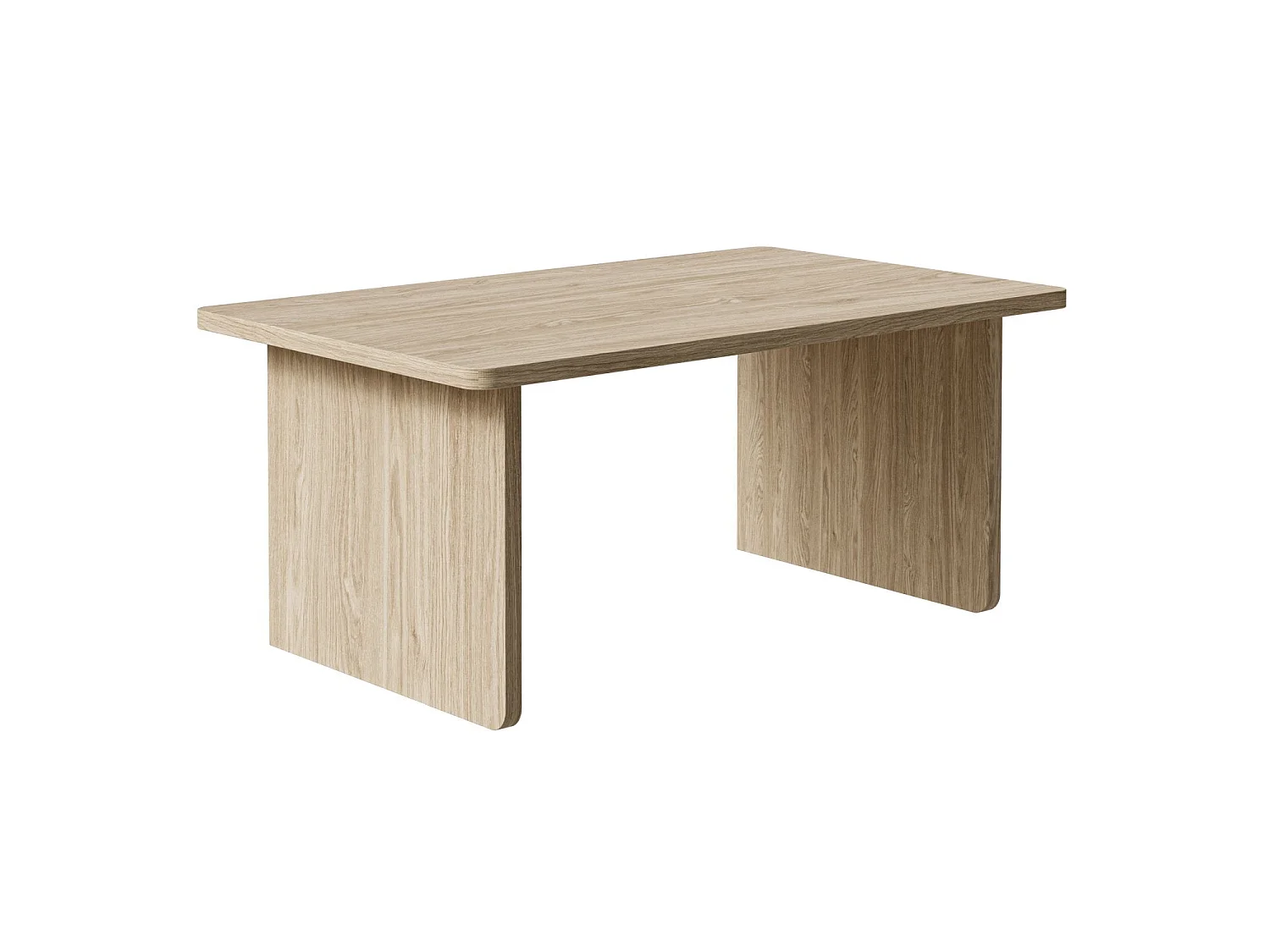 Set de 2 tables basses - 140x90 / 90x55 cm - aspect bois clair - USALO