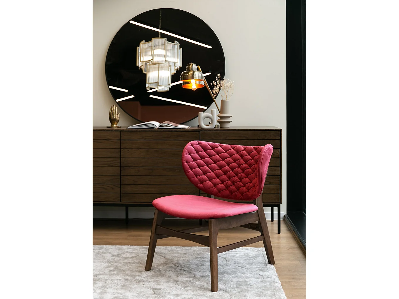 Fauteuil rembourré - bordeaux - TURKUL