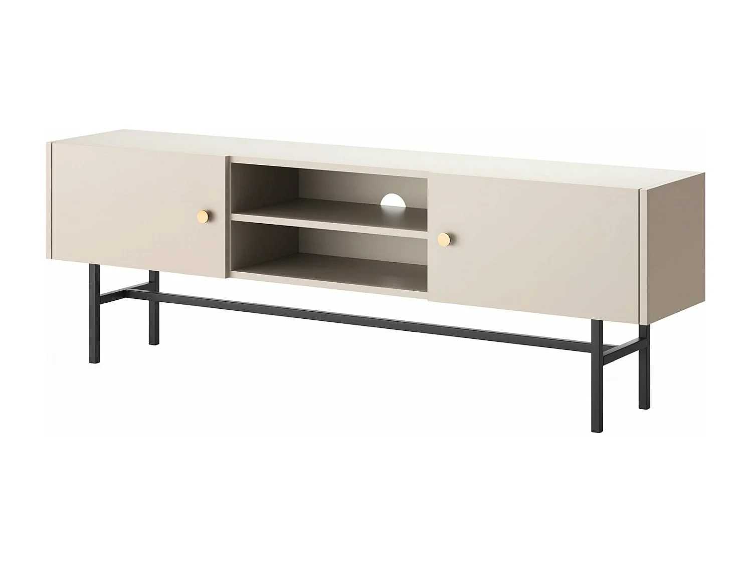 Meuble TV - 2 portes- 155 cm - grège - DIVENOS