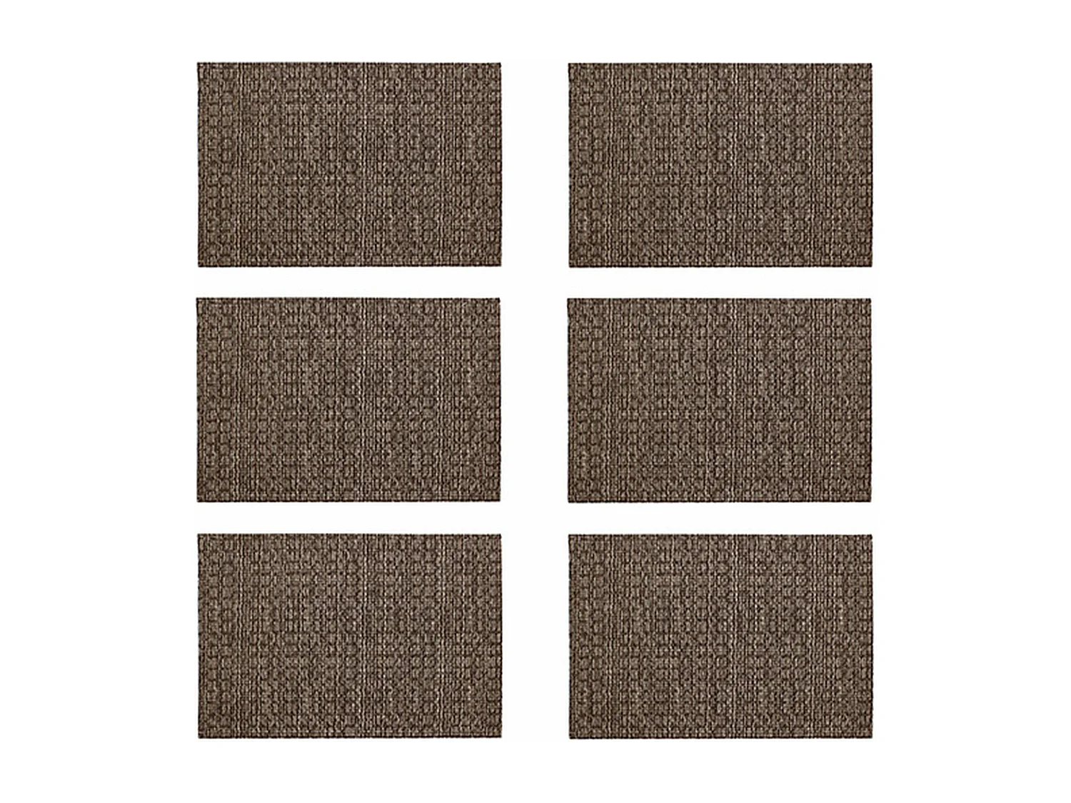 Novastyl - Lot 6 Sets De Table Tissage 45x30cm Marron